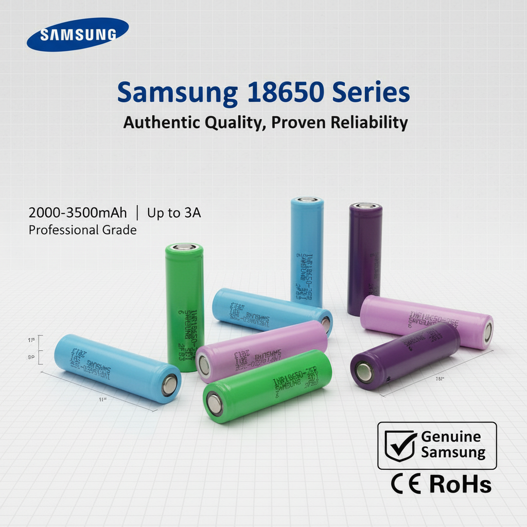 Samsung 18650 Lithium-Ion Cells - Authentic Quality - 2000-3500mAh