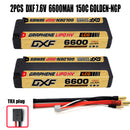 (ES)DXF 5mm 2S 6600mAh 7.6V 150C GOLDEN-NGP Batteria Lipo ad Alta Capacità Hardcase con XT90 Spina per 1:8 Scala RC Auto, Multi-Rotore RC Aeroplano, RC Elicottero, RC Barca