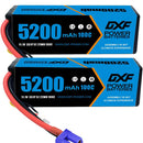 (GE)DXF Lipo Battery 3S 11.1V 5200MAH 100C Blue Series Graphene lipo Hardcase with EC5 Plug for Rc 1/8 1/10 Buggy Truck Car Off-Road Drone