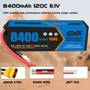 (CA)DXF Lipo Battery 3S 11.1V 8400mAh 120C/240C HardCase XT90 Plug Lipo Battery for RC HPI HSP 1/8 1/10 Buggy RC Car Truck