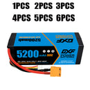 (CA)DXF Lipo Battery 4S 14.8V 5200MAH 80C  lipo Hardcase with  XT90 Plug for Rc 1/8 1/10 Buggy Truck Car Off-Road Drone