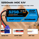 (PL)DXF 3S 5250 mAh 11.1V 140C Batteria Lipo ad Alta Capacità Hardcase con EC5  Spina per 1:8 Scala RC Auto, Multi-Rotore RC Aeroplano, RC Elicottero, RC Barca