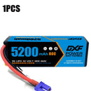 (UK)DXF Lipo Battery 3S 11.1V 5200MAH 80C Blue Series lipo Hardcase with EC5 Plug for Rc 1/8 1/10 Buggy Truck Car Off-Road Drone