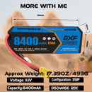 (CA)DXF Lipo Battery 3S 11.1V 8400mAh 120C/240C HardCase XT90 Plug Lipo Battery for RC HPI HSP 1/8 1/10 Buggy RC Car Truck