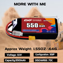 DXF 550mAh 3S 70C 11.1V Lipo Battery Pack for FPV LiPo Battery