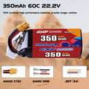 DXF 350mAh 6S 60C 22.2V Lipo Battery Pack for FPV LiPo Battery