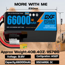 (CN)DXF 14S Lipo Battery 51.8V 10C 66000mAh Soft Case Battery  for Drone UAV FPV Car Truck Tank RC Semi solidstate Battery Racing Hobby