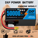 (CN)DXF 12S Lipo Battery 44.4V 10C 50000mAh Soft Case Battery  for Drone UAV FPV Car Truck Tank RC Semi solidstate Battery Racing Hobby