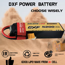 (CN)DXF 2S Lipo Battery 7.4V 150C 6500mAh Soft Case Battery with EC5 XT90 Connector for Car Truck Tank RC Buggy Truggy Racing Hobby