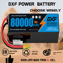(CN)DXF 6S Lipo Battery 23.1V 15C 80000mAh Soft Case Battery  for Drone UAV FPV Car Truck Tank RC Buggy Truggy Racing Hobby