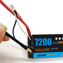 (CN) DXF 2S 7.4V Lipo Battery 80C 7200mAh with 5mm Bullet for RC 1/10 1/8 Vehicles Car Truck Tank Truggy Competition Racing Hobby