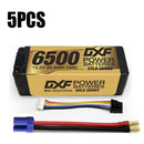 (PL)DXF Lipo Battery 4S 15.2V 6500MAH 140C GoldSeries  LCG 5MM Graphene lipo Hardcase with EC5 and XT90 Plug for Rc 1/8 1/10 Buggy Truck Car Off-Road Drone
