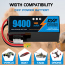 (CN)DXF 6S Lipo Battery 22.8V 100C 9400mAh Soft Case Battery  for Drone UAV FPV Car Truck Tank RC Buggy Truggy Racing Hobby