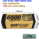 (ES)DXF Lipo Battery 4S 15.2V 6500MAH 140C GoldSeries  LCG 5MM Graphene lipo Hardcase with EC5 and XT90 Plug for Rc 1/8 1/10 Buggy Truck Car Off-Road Drone