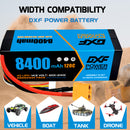 (PL)DXF Lipo Battery 4S 14.8V 8400mAh 120C/240C HardCase Lipo Battery for RC HPI HSP 1/8 1/10 Buggy RC Car Truck