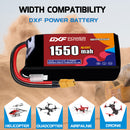 DXF 1550mAh 2S 60C 7.6V Lipo Battery Pack for FPV LiPo Battery