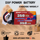 DXF 350mAh 2S 60C 7.4V Lipo Battery Pack for FPV LiPo Battery
