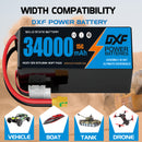 (CN)DXF 12S Lipo Battery 46.2V 15C 34000mAh Soft Case Battery  for Drone UAV FPV Car Truck Tank RC Semi solidstate Battery Racing Hobby