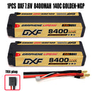 (CN)DXF 5mm 2S 8400mAh 7.6V 140C GOLDEN-NGP Batteria Lipo ad Alta Capacità Hardcase con XT90 Spina per 1:8 Scala RC Auto, Multi-Rotore RC Aeroplano, RC Elicottero, RC Barca