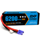(CA)DXF Lipo Battery 3S 11.1V 6200MAH 80C  lipo Hardcase Deans/T Plug for Rc 1/8 1/10 Buggy Truck Car Off-Road Drone