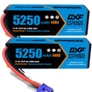 (CN)DXF 3S 5250 mAh 11.1V 140C Batteria Lipo ad Alta Capacità Hardcase con EC5  Spina per 1:8 Scala RC Auto, Multi-Rotore RC Aeroplano, RC Elicottero, RC Barca