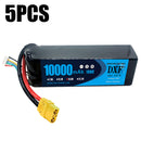 (FR)DXF 4S Lipo Battery 14.8V 10000mAh 100C 200C XT90 for RC 1/8 1/10 Car Truck Tank Models XXMAX 8S Arrama