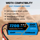 (CA)DXF Lipo Battery 3S 11.1V 7200MAH 80C Blue Series lipo Hardcase with Deans/T Plug for Rc 1/8 1/10 Buggy Truck Car Off-Road Drone