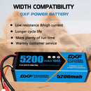 (CA)DXF Lipo Battery 3S 11.1V 5200MAH 100C Blue Series lipo Hardcase with EC5 Plug for Rc 1/8 1/10 Buggy Truck Car Off-Road Drone