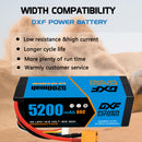 (CA)DXF Lipo Battery 4S 14.8V 5200MAH 80C  lipo Hardcase with  XT90 Plug for Rc 1/8 1/10 Buggy Truck Car Off-Road Drone