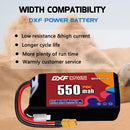 DXF 550mAh 2S 60C 7.4V Lipo Battery Pack for FPV LiPo Battery