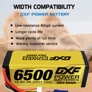 (CA)DXF Lipo Battery 4S 14.8V 6500MAH 100C GoldSeries Graphene lipo Hardcase with EC5 and XT90 Plug for Rc 1/8 1/10 Buggy Truck Car Off-Road Drone