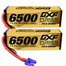 (CA)DXF Lipo Battery 4S 15.2V 6500MAH 140C GoldSeries Graphene lipo Hardcase with EC5 Plug for Rc 1/8 1/10 Buggy Truck Car Off-Road Drone