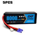 (IT)DXF Lipo Battery 3S 11.4V 8000MAH 130C Blue Series Graphene lipo Hardcase with EC5 Plug for Rc 1/8 1/10 Buggy Truck Car Off-Road Drone