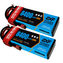 (PL)DXF Lipo Battery 2S 7.4V 8400mAh 100C/200C Hardcase Battery Graphene Battery for Rc Truck Drone 1/10 1/8 Scale Traxxas Slash 4x4 RC Car Buggy truggy