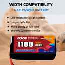 DXF 1100mAh 4S 60C 15.2V Lipo Battery Pack for FPV LiPo Battery