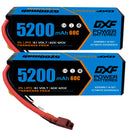 (EU)DXF Lipo Battery 3S 11.1V 5200MAH 60C Blue Series lipo Hardcase with Deans Plug for Rc 1/8 1/10 Buggy Truck Car Off-Road Drone