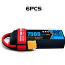 (CA)DXF Lipo Battery 4S 14.8V 7500mAh 100C/200C SoftCase Lipo Battery for RC HPI HSP 1/8 1/10 Buggy RC Car Truck