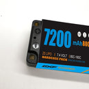 (CN) DXF 2S 7.4V Lipo Battery 80C 7200mAh with 4mm Bullet for RC 1/10 1/8 Vehicles Car Truck Tank Truggy Competition Racing Hobby