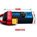 (FR)DXF Lipo Battery 4S 14.8V 3500MAH 100C  lipo SoftCase xt60 Plug for Rc 1/8 1/10 Buggy Truck Car Off-Road Drone