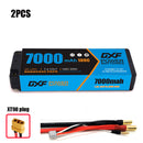 (CN) DXF 2S 7.4V Lipo Battery 100C 7000mAh with 4mm Bullet for RC 1/8 Vehicles Car Truck Tank Truggy Competition Racing Hobby