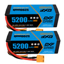 (UKDXF Lipo Battery 4S 14.8V 5200MAH 80C  lipo Hardcase with  XT90 Plug for Rc 1/8 1/10 Buggy Truck Car Off-Road Drone