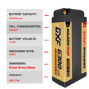 (CN)DXF 5mm 2S 6300mAh 7.6V 140C GOLDEN-NGP Batteria Lipo ad Alta Capacità Hardcase con XT90 Spina per 1:8 Scala RC Auto, Multi-Rotore RC Aeroplano, RC Elicottero, RC Barca