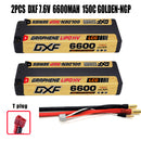 (ES)DXF 5mm 2S 6600mAh 7.6V 150C GOLDEN-NGP Batteria Lipo ad Alta Capacità Hardcase con XT90 Spina per 1:8 Scala RC Auto, Multi-Rotore RC Aeroplano, RC Elicottero, RC Barca