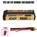 (ES)DXF 5mm 2S 6600mAh 7.6V 150C GOLDEN-NGP Batteria Lipo ad Alta Capacità Hardcase con XT90 Spina per 1:8 Scala RC Auto, Multi-Rotore RC Aeroplano, RC Elicottero, RC Barca
