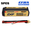 (PL)DXF Lipo Battery 2S 7.4V 8000mAh 130C/260C NGP GOLDEN Hardcase Battery Graphene 5MM Battery for Rc Truck Drone 1/10 1/8 Scale Traxxas Slash 4x4 RC Car Buggy truggy