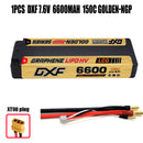 (ES)DXF 5mm 2S 6600mAh 7.6V 150C GOLDEN-NGP Batteria Lipo ad Alta Capacità Hardcase con XT90 Spina per 1:8 Scala RC Auto, Multi-Rotore RC Aeroplano, RC Elicottero, RC Barca