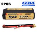 (PL)DXF Lipo Battery 2S 7.4V 8000mAh 130C/260C NGP GOLDEN Hardcase Battery Graphene 5MM Battery for Rc Truck Drone 1/10 1/8 Scale Traxxas Slash 4x4 RC Car Buggy truggy
