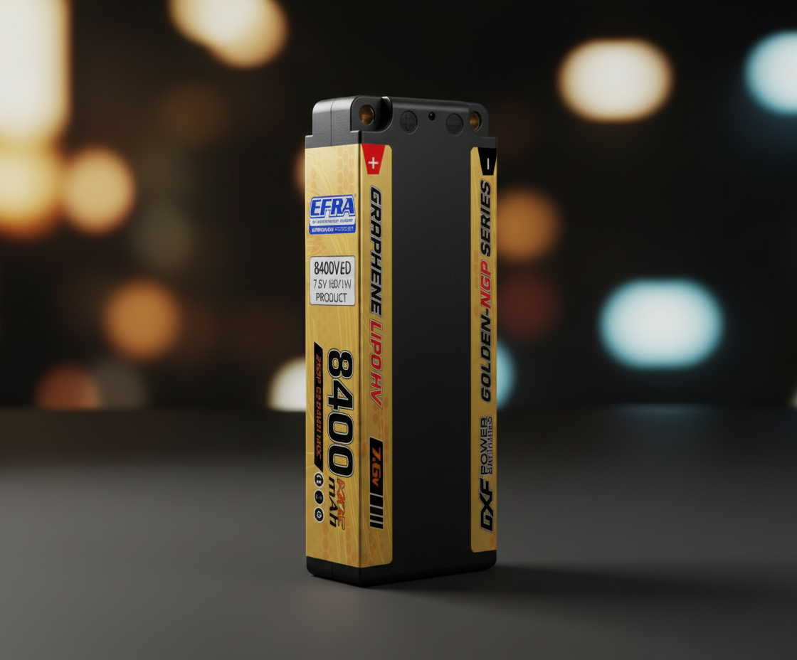 DXF Batterie LiPo 2S 8400mAh 140C 7,6V – 2 Paquets, Connecteur Deans T 5mm, Pour Voitures RC 1/10 Et 1/8