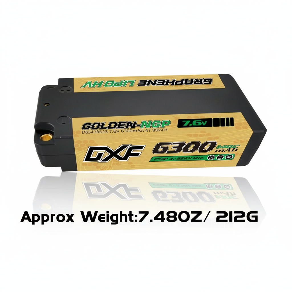 DXF 2S LCG Lipo accu 6600mAh 7,6V 150C hardcase batterij met 5,0 mm kogel to XT60-stekker voor RC Evader BX auto vrachtwagen truck rc hobby