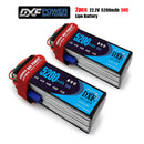 (CN)DXF 6S Lipo Battery 22.2V 50C 5200mAh Soft Case Battery with EC5 XT90 Connector for Car Truck Tank RC Buggy Truggy Racing Hobby